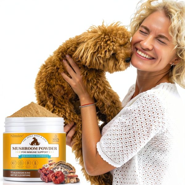 Ninsiec Dog Mushroom Supplement Powder Immune Joint Support-6