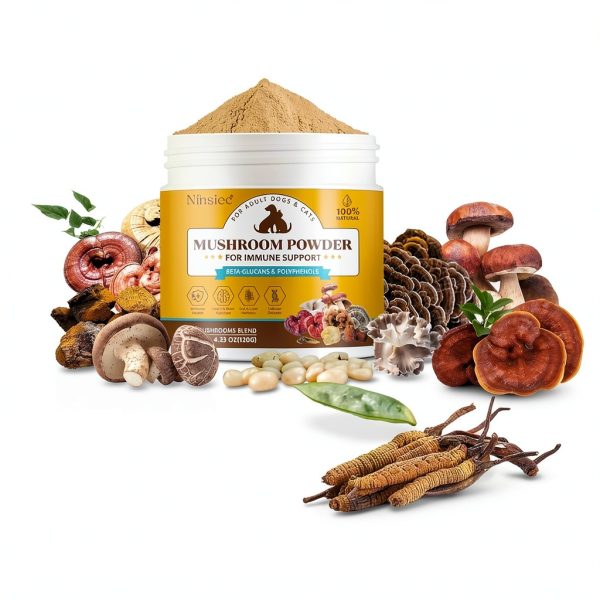 Ninsiec Dog Mushroom Supplement Powder Immune Joint Support-1