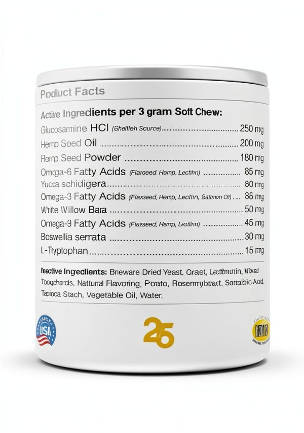 NaturVet Dog Glucosamine Hemp Seed Soft Chews Joint Support-7