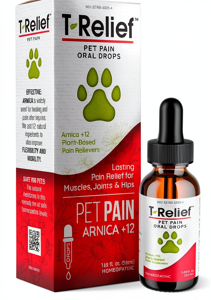 'MediNatura homeopathic liquid bottle shown with a dog in a comfortable setting'