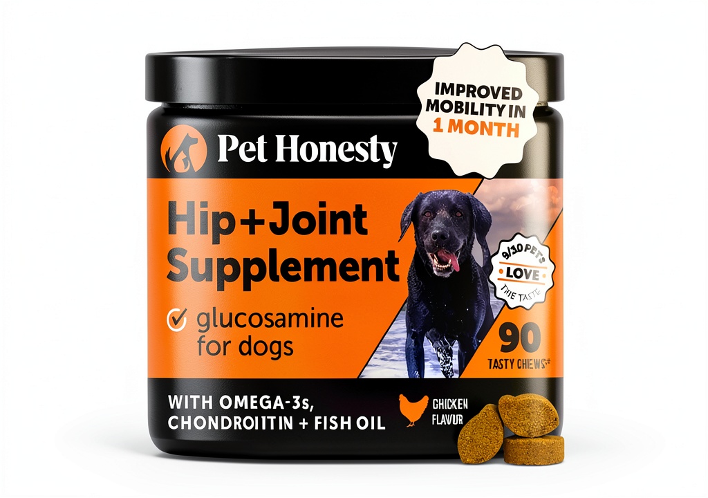 PetHonesty Hip & Joint Chews in various flavors for dogs