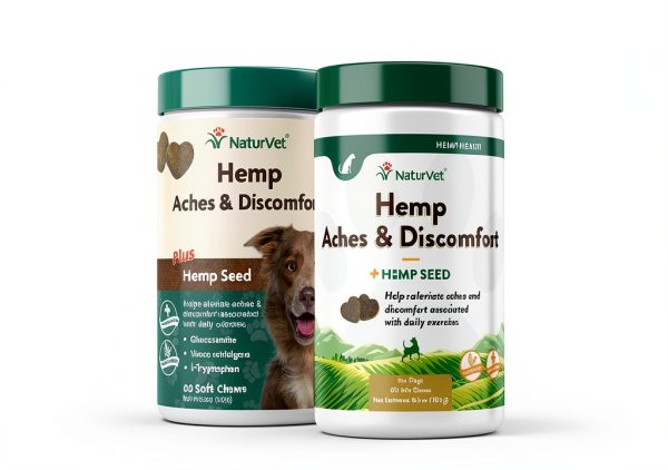 NaturVet Dog Glucosamine Hemp Seed Soft Chews Joint Support-1