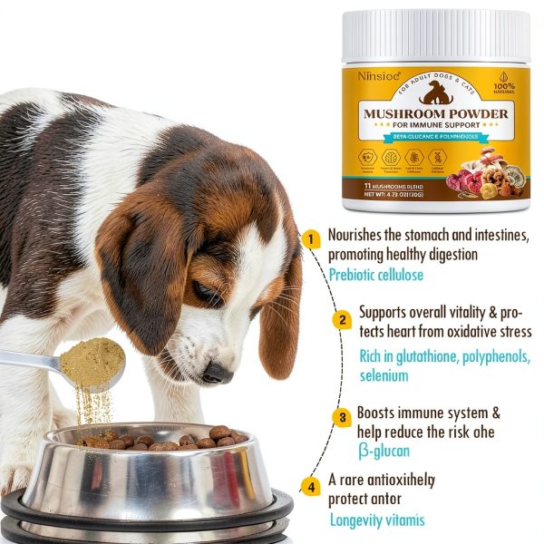 Ninsiec Dog Mushroom Supplement Powder Immune Joint Support-4